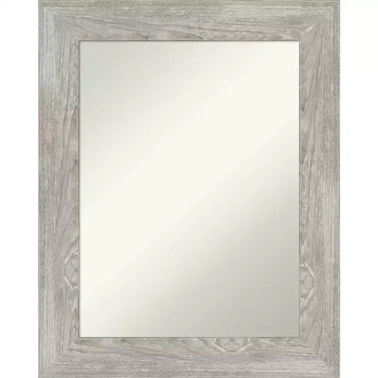 24" x 30" Non-Beveled Dove Gray Wash Wall Mirror - Amanti Art: Modern Rectangular Vanity, Includes Mount Hardware