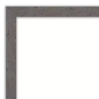 Specchio da Parete Quadrato 76x76 cm, non smussato, Stile Rustico, con Cornice Grigiastra, Stretto, per Bagno, da Appendere
