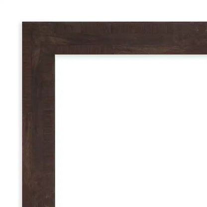 Specchio da parete in legno di noce scuro Fresco, non smussato, 41"x30"