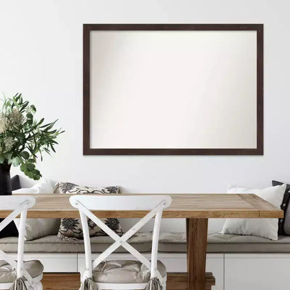 Specchio da parete in legno di noce scuro Fresco, non smussato, 41"x30"
