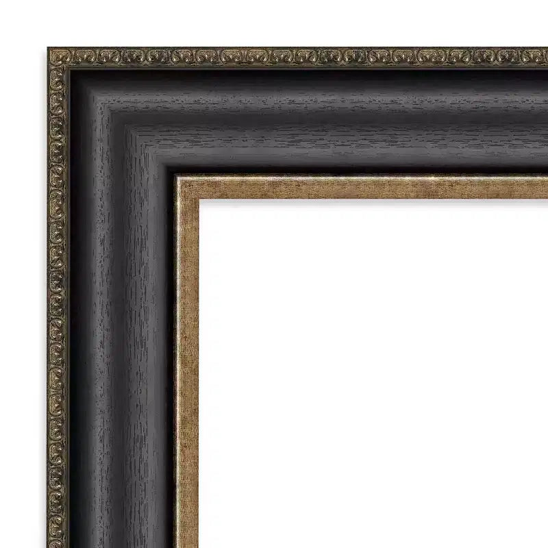 Specchio da bagno quadrato Thomas Bronze Nero non smussato 32"x32" con hardware di montaggio