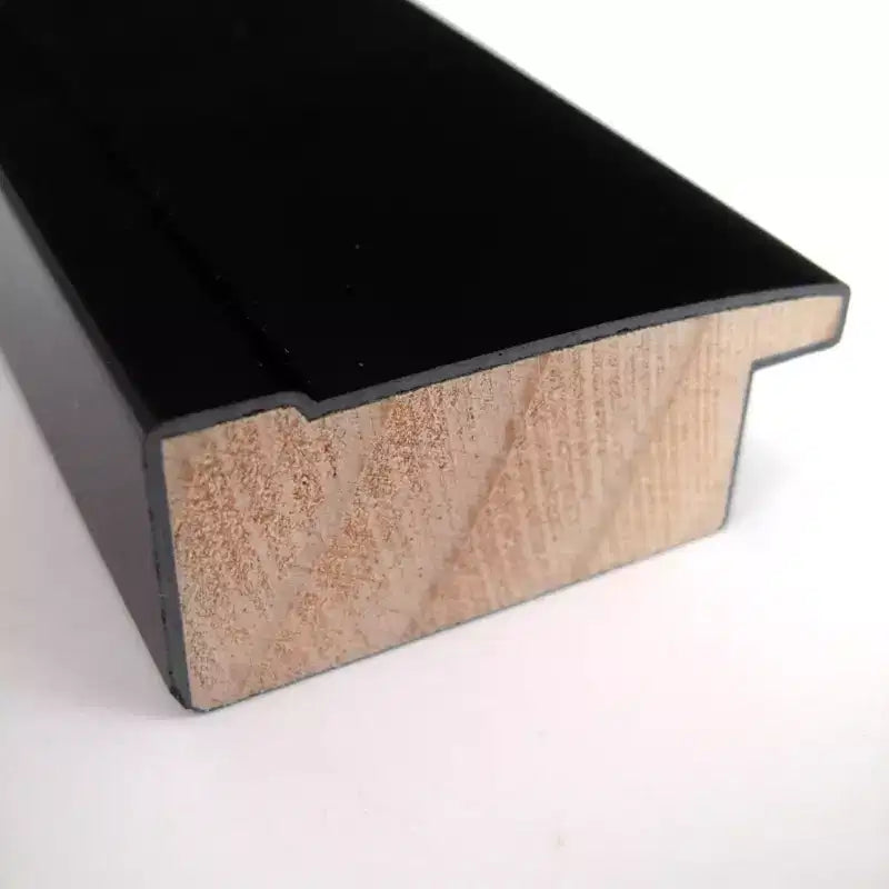 Specchio da bagno a parete 42"x31" in legno non bisellato, nero, rettangolare moderno