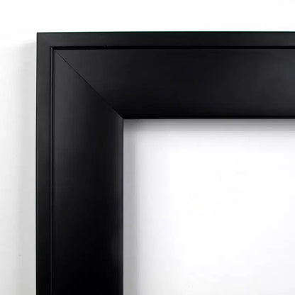 Specchio da bagno a parete 42"x31" in legno non bisellato, nero, rettangolare moderno