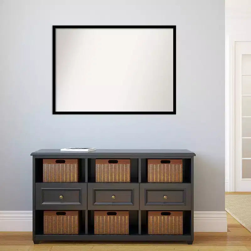Specchio da parete nero jet non smussato 40"x29"