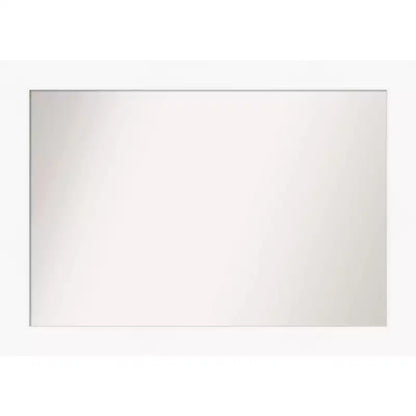 42" x 30" Non-Beveled Cabinet Bathroom Wall Mirror White - Amanti Art: Modern Polystyrene Framed, Includes Mounting Hardware