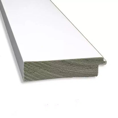 Specchio da parete per bagno da 42"x30" non smussato, bianco, moderno, con hardware di montaggio