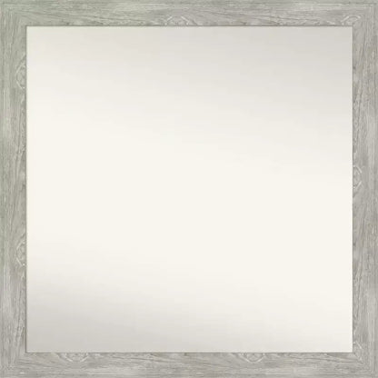 30" x 30" Non-Beveled Dove Gray Wash Narrow Wall Mirror - Amanti Art