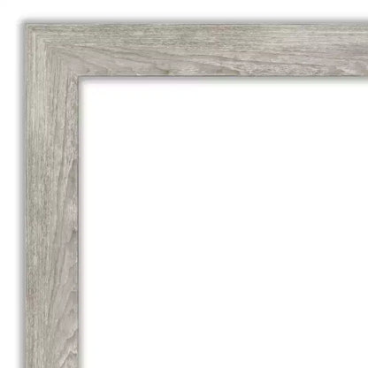 Specchio da parete stretto 30"x30" grigio tortora lavato senza smussature