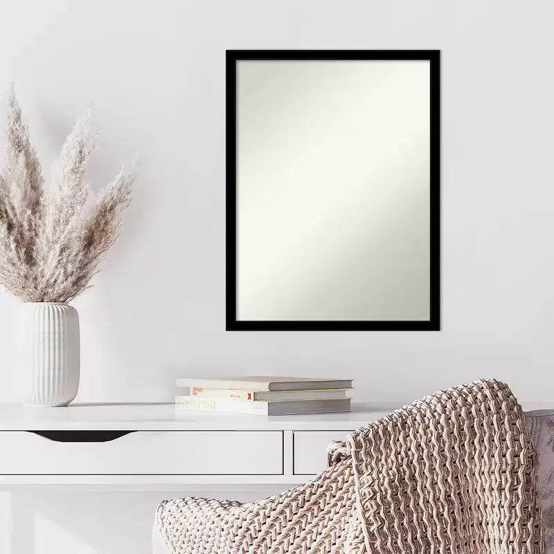 Specchio da parete nero jet non bisellato 20"x26"