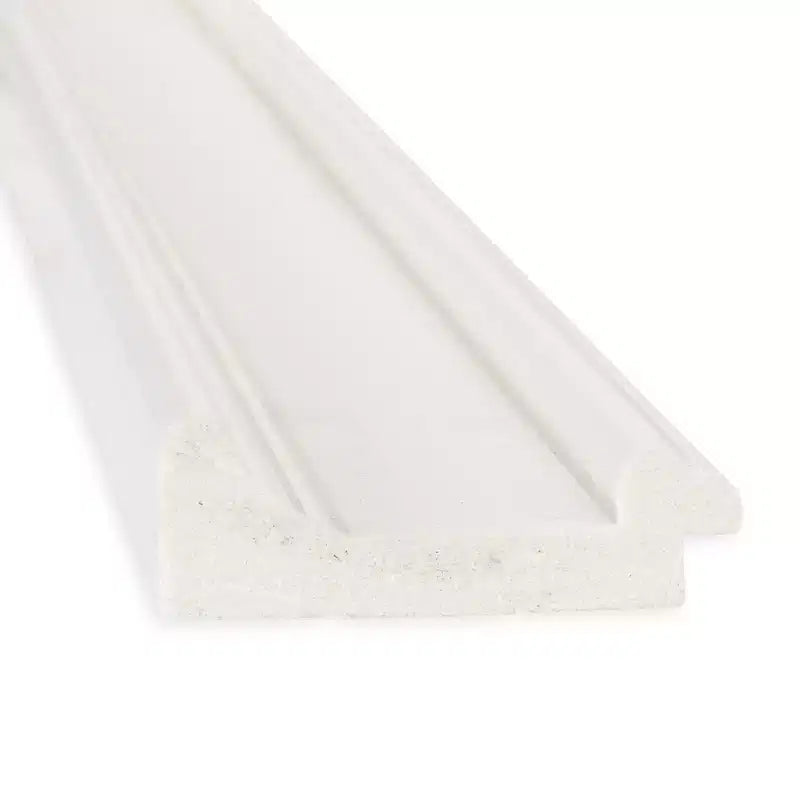 Specchio da parete rettangolare bianco non smussato da 44"x33" Ridge, moderno con accessori per il montaggio