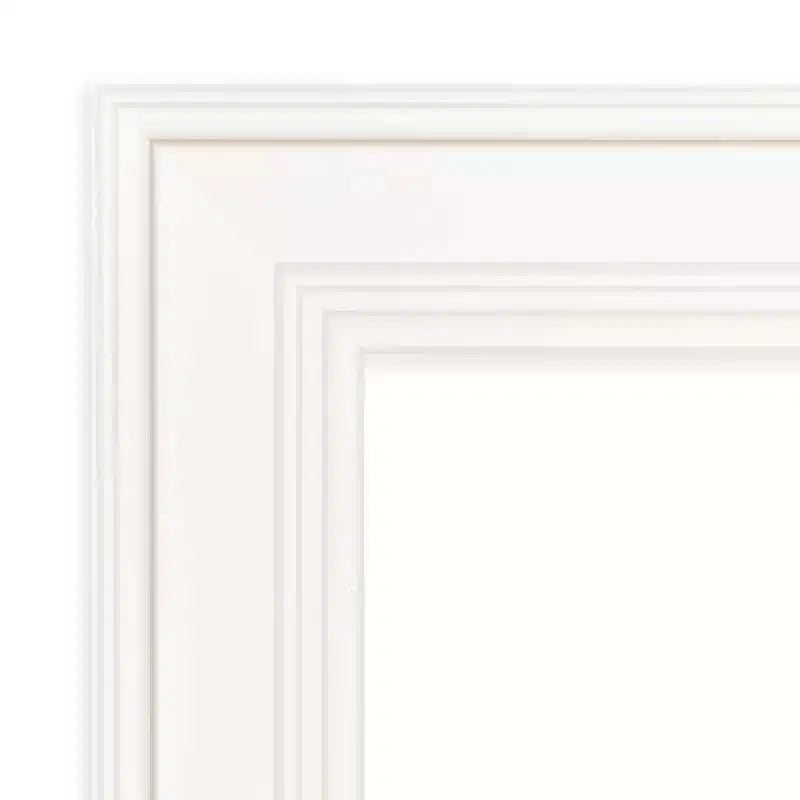 Specchio da parete rettangolare bianco non smussato da 44"x33" Ridge, moderno con accessori per il montaggio