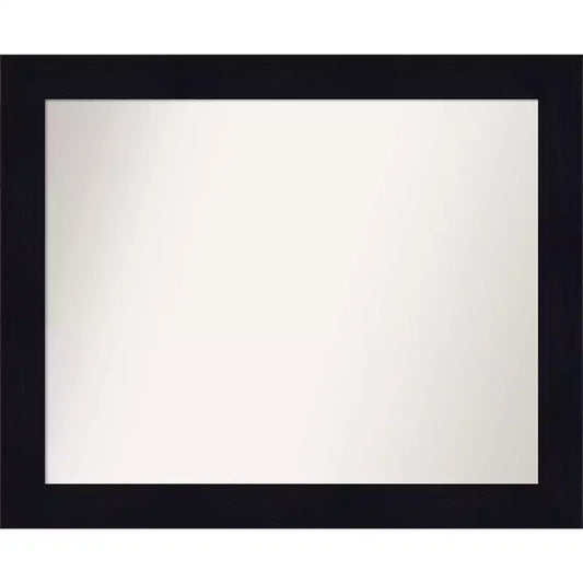 32" x 26" Non-Beveled Shiplap Navy Wood Wall Mirror - Amanti Art