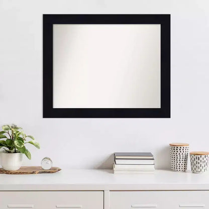 Specchio da parete in legno Shiplap blu marino non smussato da 32"x26"