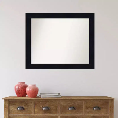 Specchio da parete in legno Shiplap blu marino non smussato da 32"x26"