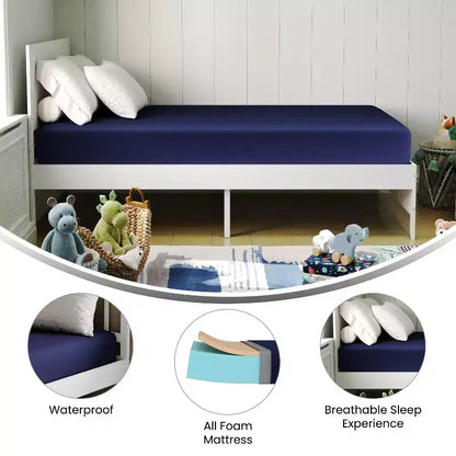 Materasso in memory foam resistente ai liquidi Irvine con fodera rimovibile con cerniera