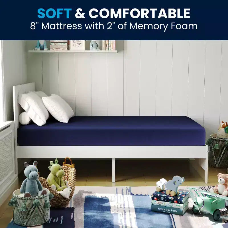 Materasso in memory foam resistente ai liquidi Irvine con fodera rimovibile con cerniera