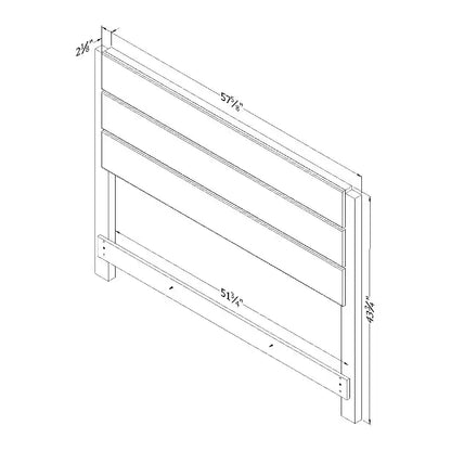 Testiera letto Monaco in stile minimalista, bianco e olmo chiaro