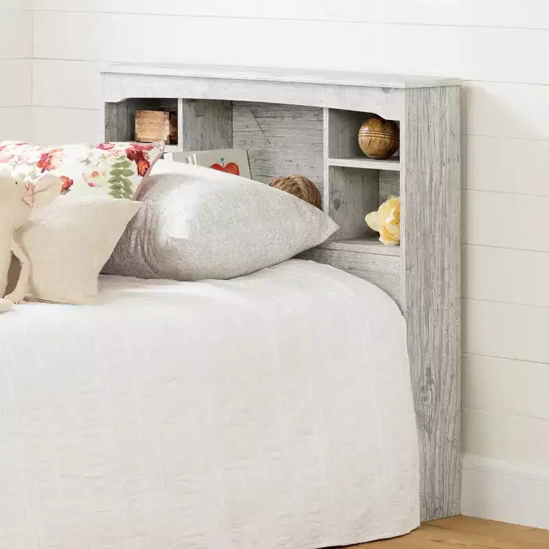 Twin Bookcase Headboard 39" with Storage