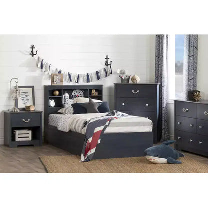 Twin Bookcase Headboard 39" with Storage
