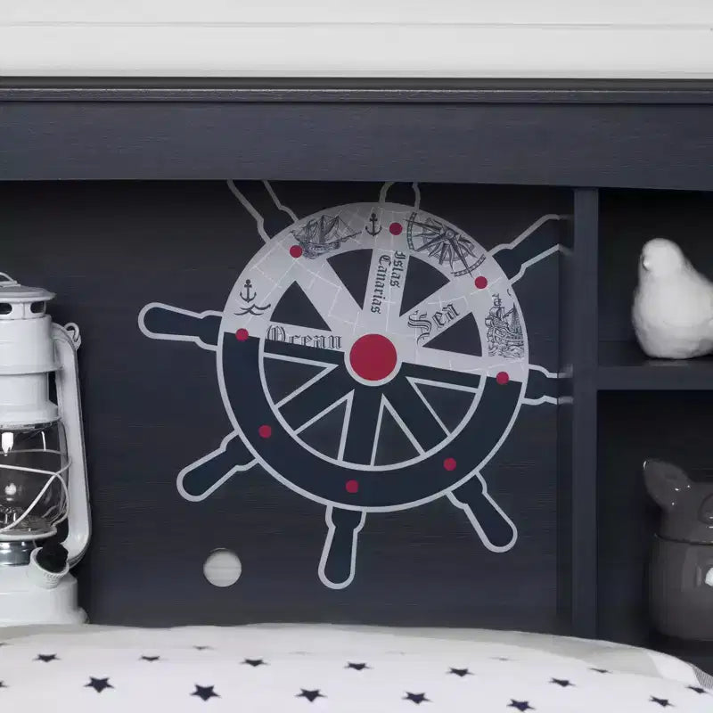 Twin Bookcase Headboard 39" with Storage