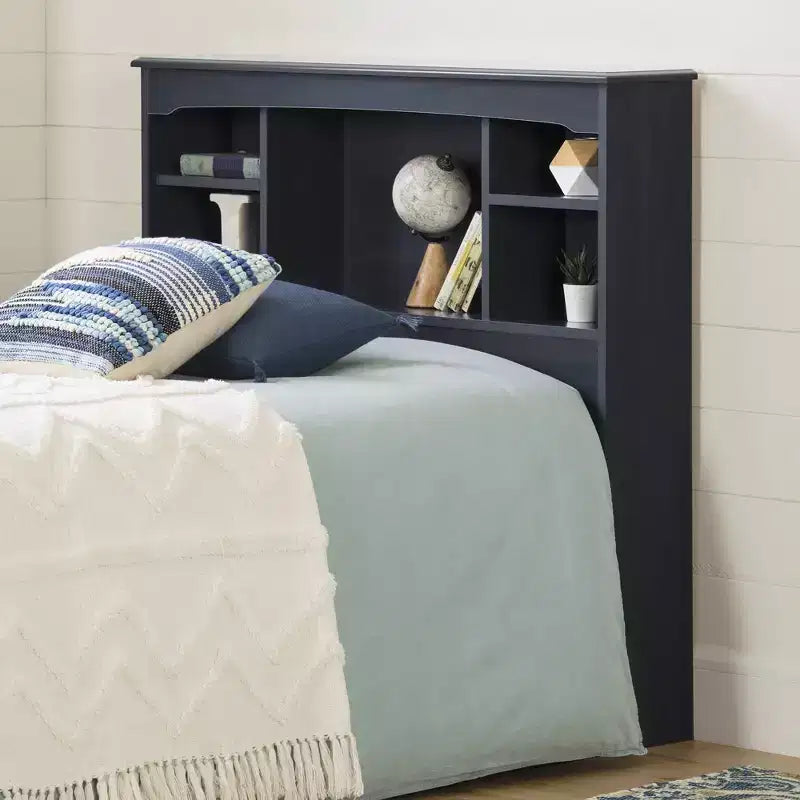 Twin Bookcase Headboard 39" with Storage