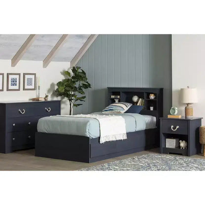 Twin Bookcase Headboard 39" with Storage
