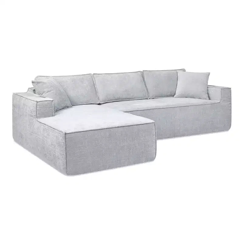 Brenley 110.5" LAF Sectional Sofa, Ash Gray Chenille
