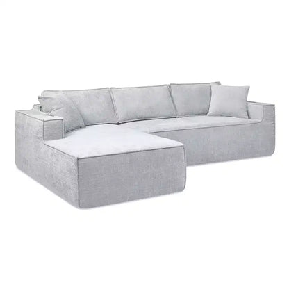 Brenley 110.5" LAF Sectional Sofa, Ash Gray Chenille