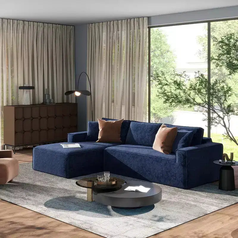 Brenley 110.5" LAF Sectional Sofa, Ash Gray Chenille