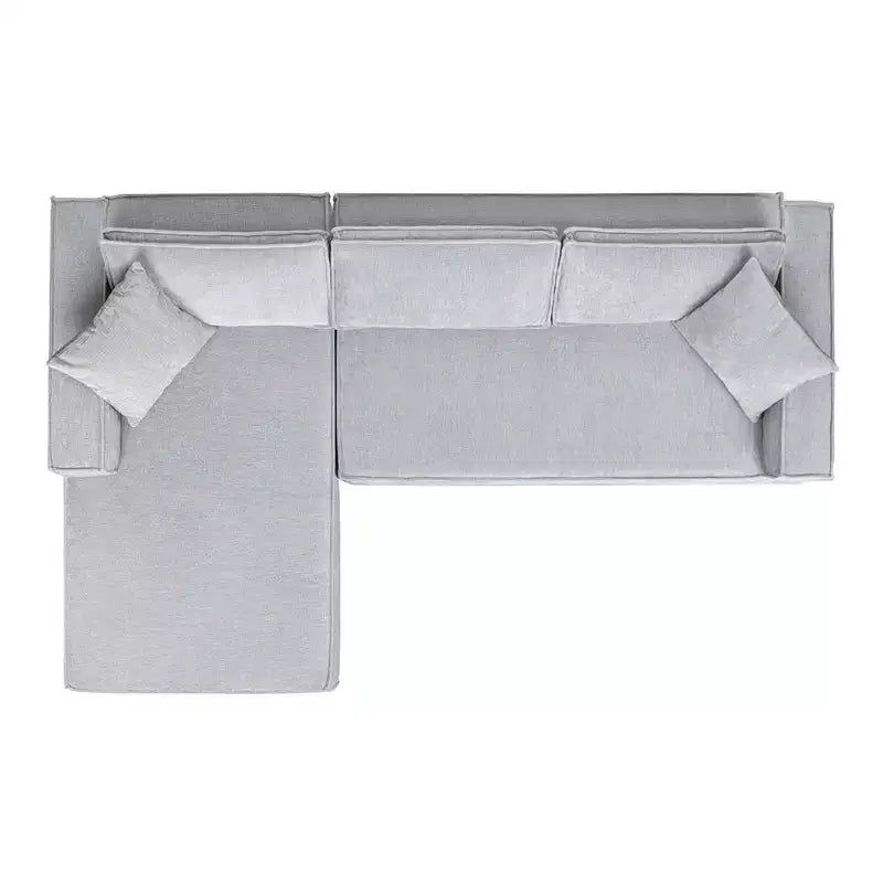 Brenley 110.5" LAF Sectional Sofa, Ash Gray Chenille