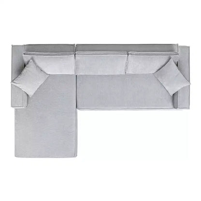 Brenley 110.5" LAF Sectional Sofa, Ash Gray Chenille