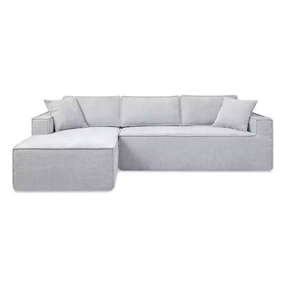 Jennifer Taylor Home Brenley 110.5 LAF Sofa-in-a-Box Sectional Sofa, Ash Gray Chenille