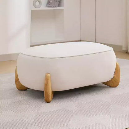 Hyleory 38.58'' Velvet Oversized Comfort Ottoman with Sold Wood Legs,large foot stools for Bedroom, Living Room, Nursing Room