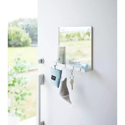 Yamazaki Home - Magnetic Mirror with Storage Rack - Glass
