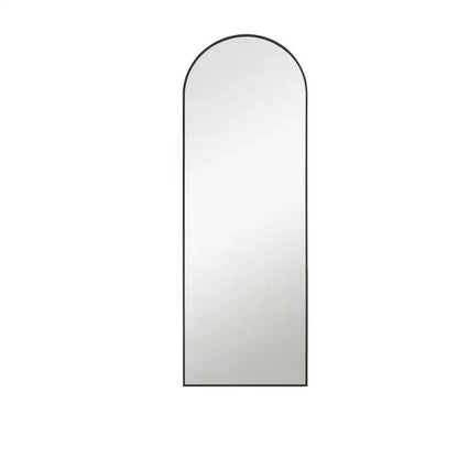 Specchio da terra a figura intera ad arco con cornice in metallo, 96,52 cm L x 180,34 cm H, dorato