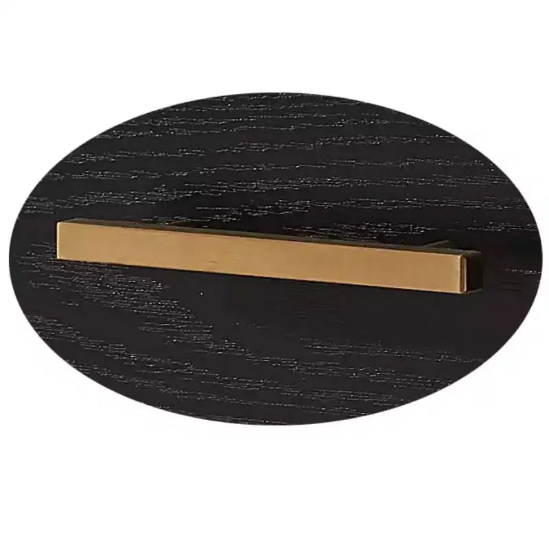 Tavolino Finale in Legno con Cassetto e Ripiano Aperto, Nero/Noce