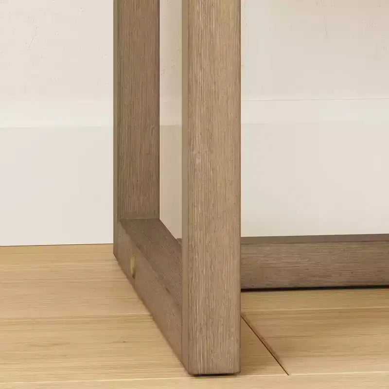 Comodino Luke Wood da 22" con vano aperto, stile rustico farmhouse