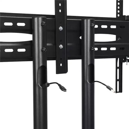 Carrello porta TV mobile regolabile in metallo, nero