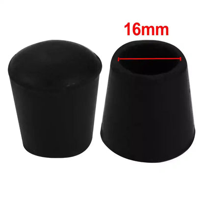 Coprigambe Sedia Protezione Pavimento in Gomma, Tappi per Gambe Sedia Diametro Interno 16 mm, Neri