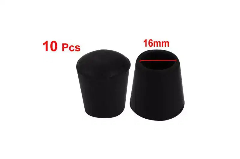 Coprigambe Sedia Protezione Pavimento in Gomma, Tappi per Gambe Sedia Diametro Interno 16 mm, Neri